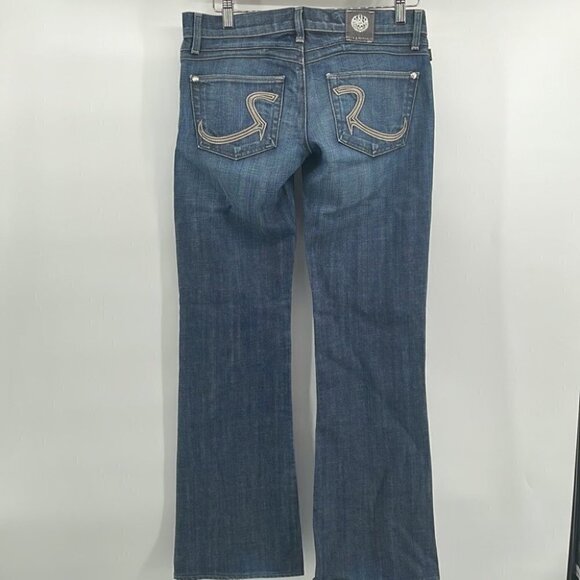 𝅺rock and Republic jeans bootleg 98% cotton medium was sz 27 - Picture 9 of 9